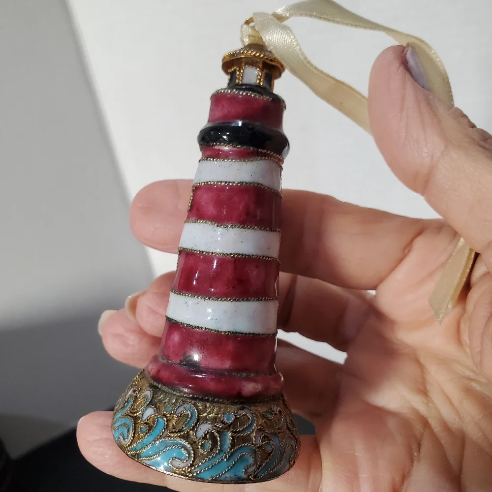 Cloisonne Lighthouse Ornament Beautiful Craftsmanship Christmas